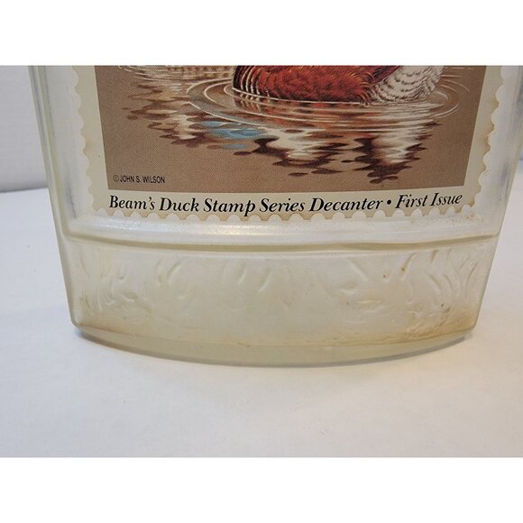 1980's Jim Beam Bourbon Duck Stamp Series Decanter First Issue Empty Preowned - Picture 3 of 7